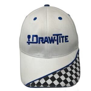 Headmost Draw-Tite Baseball Cap White One Size Strapback Checkered Racing Hat